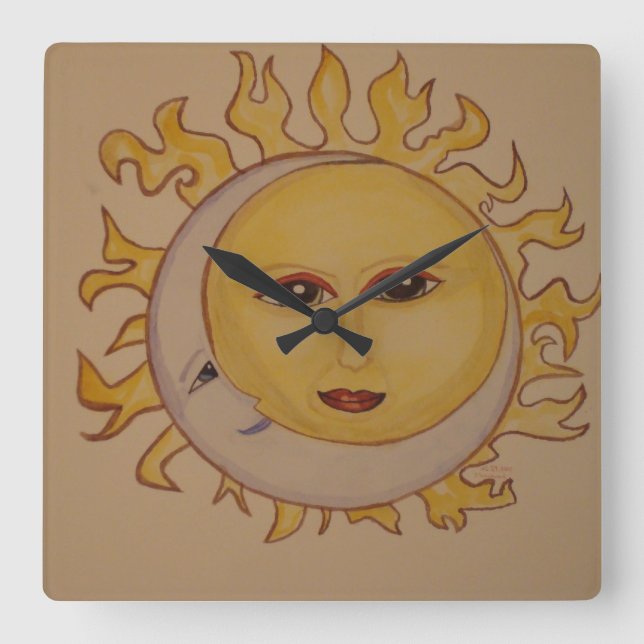 Sun Moon Wall Clock (Front)