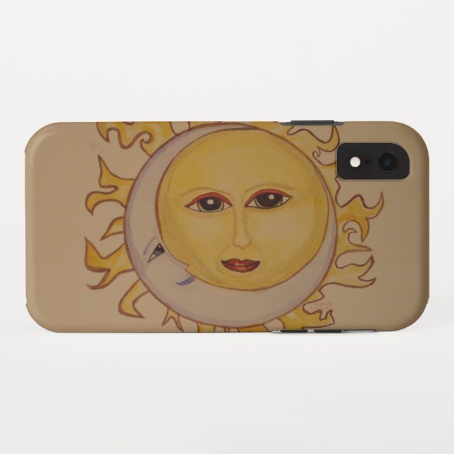 Sun Moon Watercolour Pin Case-Mate iPhone Case (Back (Horizontal))