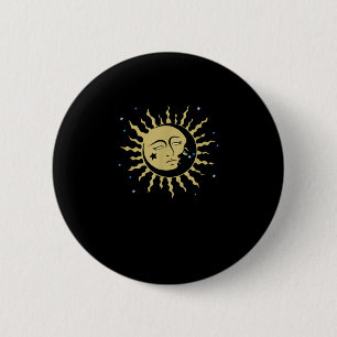 Sun Moon With 90s Witch Whimsigoth Aesthetic 2 Inch Round Button