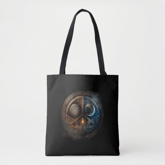 Sun & Moon Yin-Yang Tote Bag (Front)