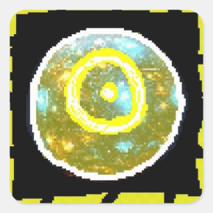 Sun Night Square Sticker