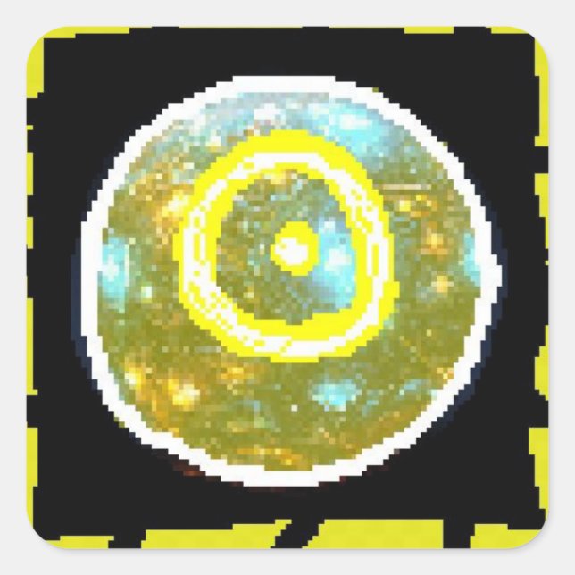 Sun Night Square Sticker (Front)