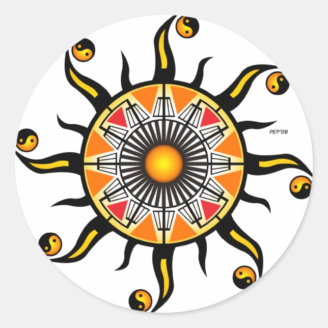 Sun of A Basket Classic Round Sticker (Front)