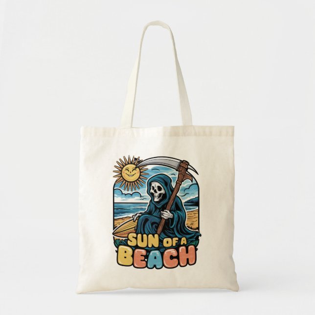 Sun Of A Beach Grim Reaper Tote Bag (Front)