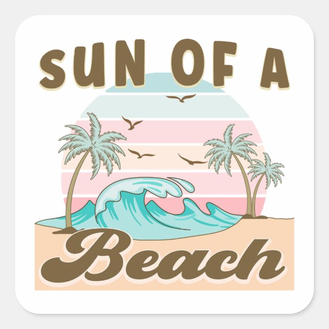 Sun of a Beach Square Sticker (Front)