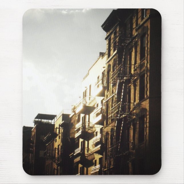 Sun on Buildings, Lower East Side, NYC Mouse Pad (Front)