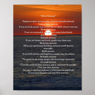 Sun on Ocean 'Do It Anyway" Poster