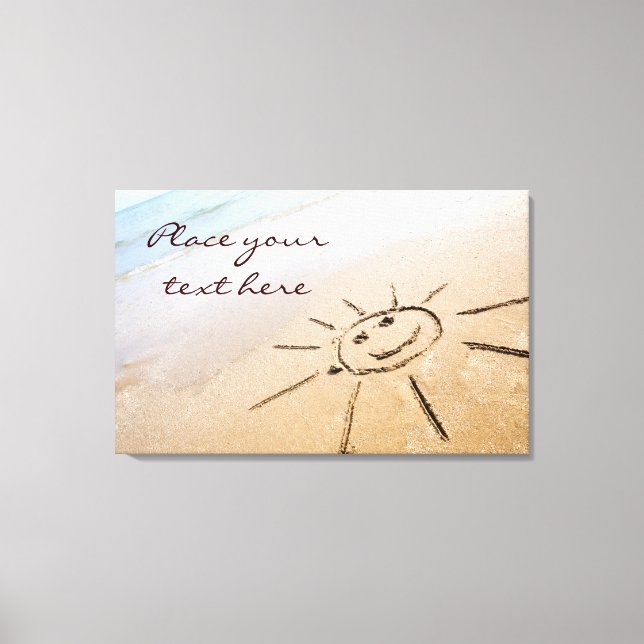 Sun On The Beach Canvas Print (Front)