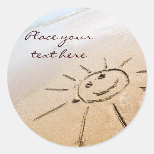 Sun On The Beach Classic Round Sticker