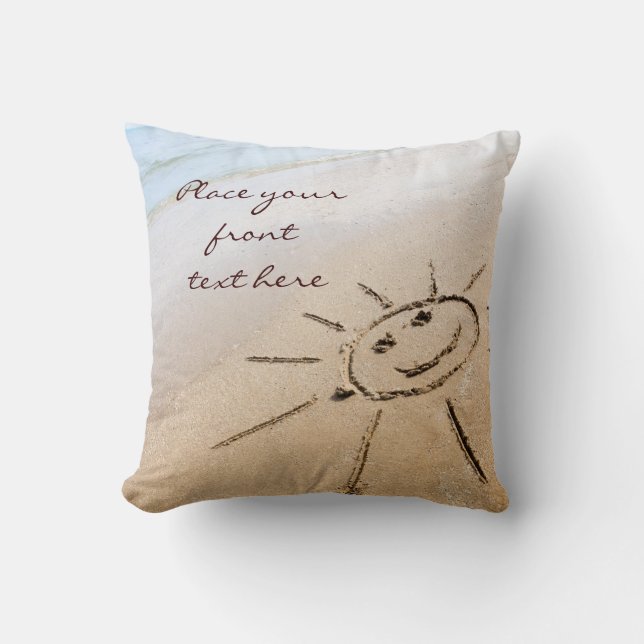 Sun On The Beach Throw Pillow (Front)