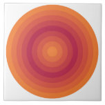 Sun Orange Viva Magenta Circles Tile<br><div class="desc">Enjoy this circle pattern in gradients from the colour of the year 2023 Viva Magenta to Sun Orange.</div>