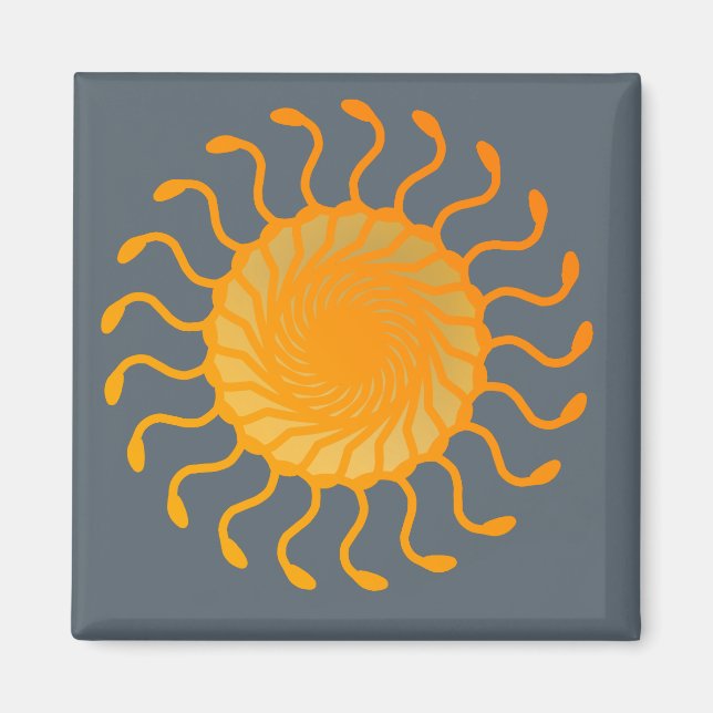 Sun Ornament Design Magnet (Front)