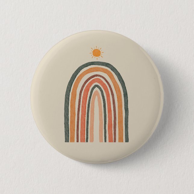 Sun Over A Rainbow 2 Inch Round Button (Front)