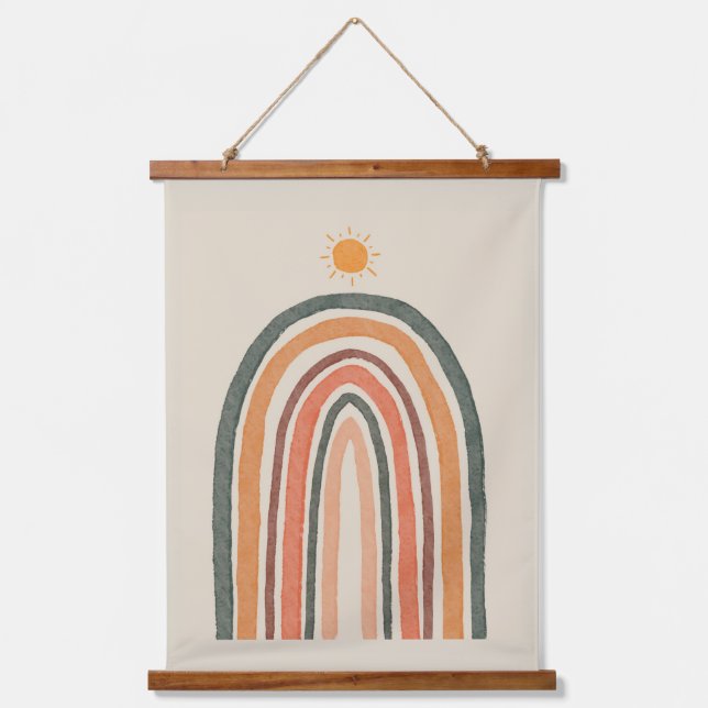 Sun Over A Rainbow Hanging Tapestry (Front)