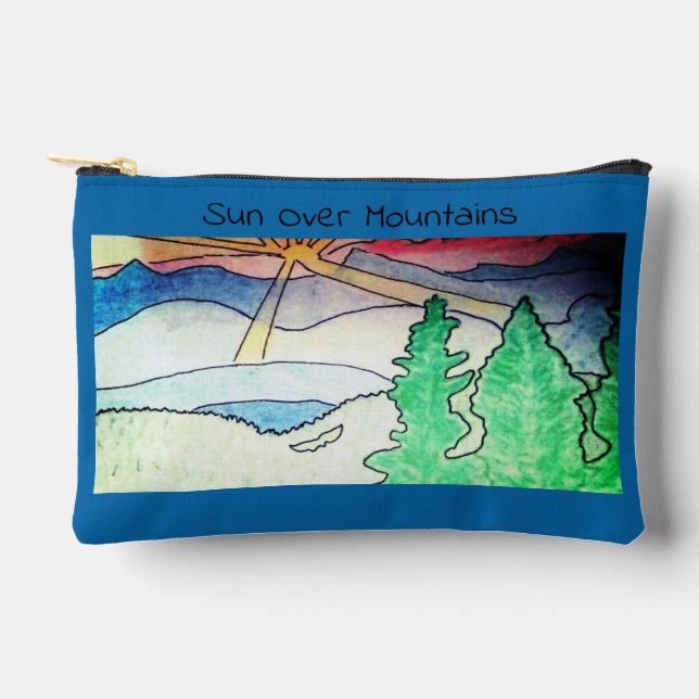 Sun Over the Mountains Accessory Pouch (Front)