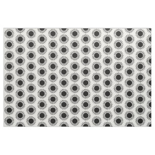 Sun Pattern - Black Fabric