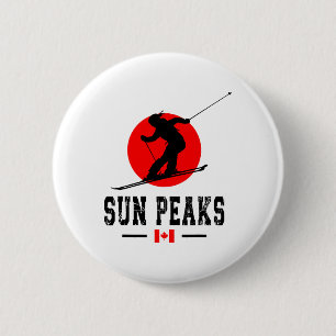 Sun Peaks Canada Ski Resort Rocky Mountains Canadi 2 Inch Round Button