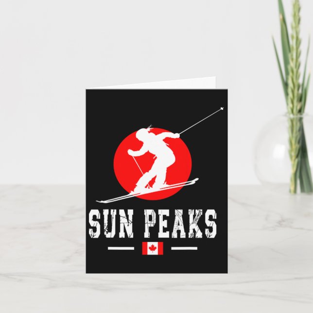 Sun Peaks Canada Ski Resort Rocky Mountains Canadi Card (Front)