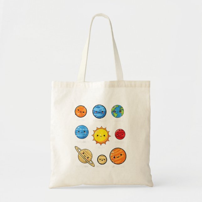 Sun Planet Names Solar System Space Galaxy Men Tote Bag (Front)