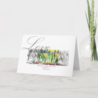 Sun Porch Iris Christmas Card