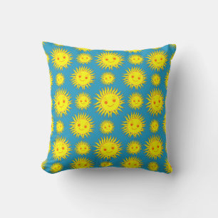 Sun Print Pattern Throw Pillow