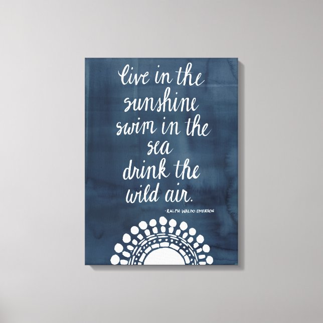 Sun Quote I Canvas Print (Front)