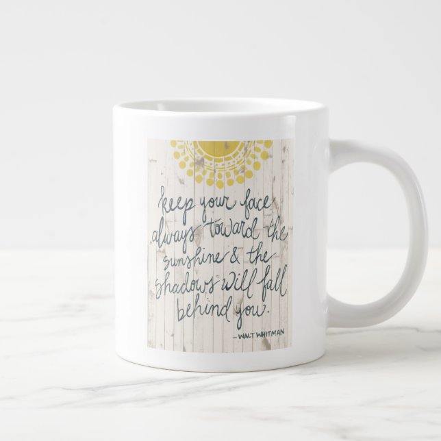 Sun Quote III Large Coffee Mug (Right)
