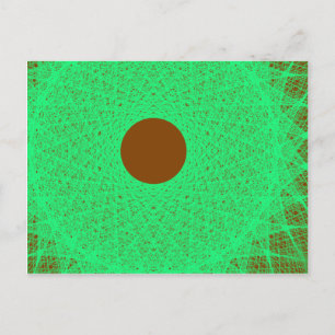 sun radiating mint colour light postcard