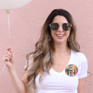 Sun Rainbow Baby Shower Mom To Be 2 Inch Round Button