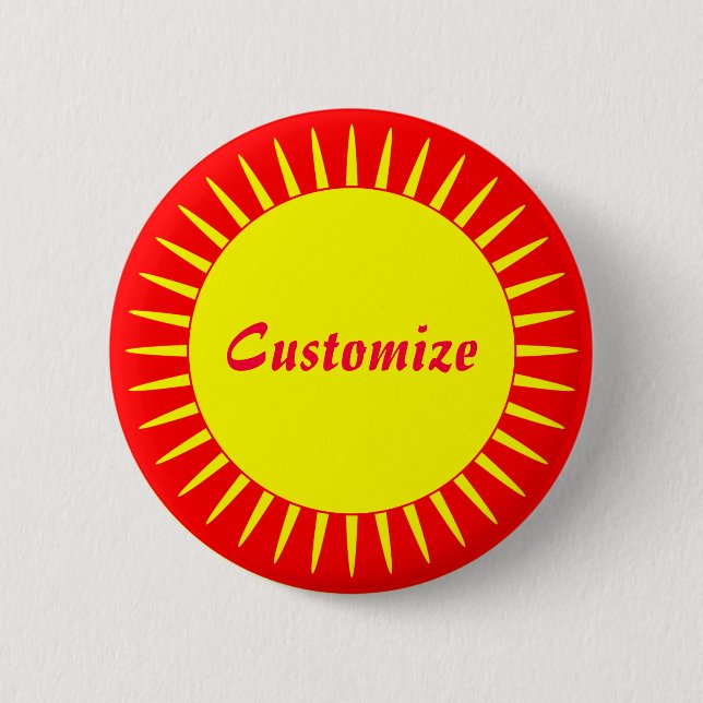 Sun Ray Template - 2 2 Inch Round Button (Front)