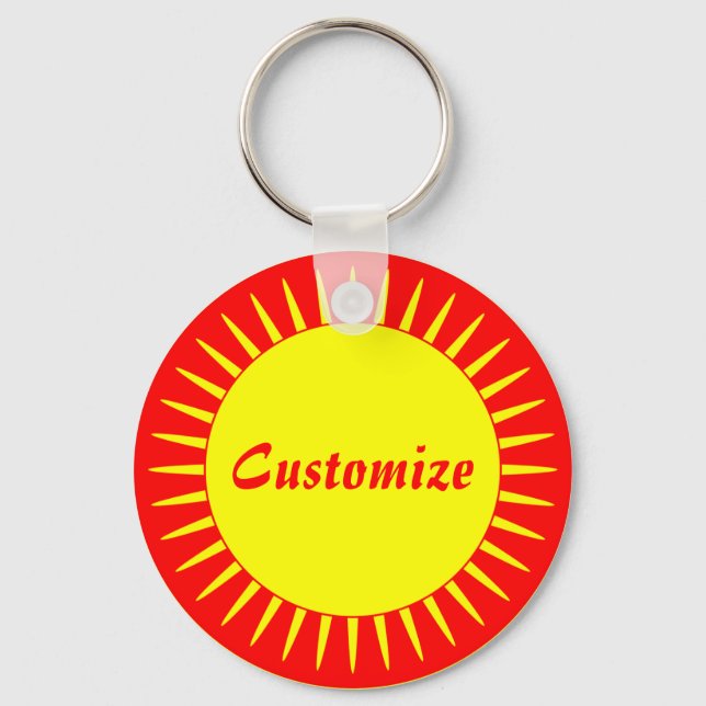 Sun Ray Template - 2 Keychain (Front)