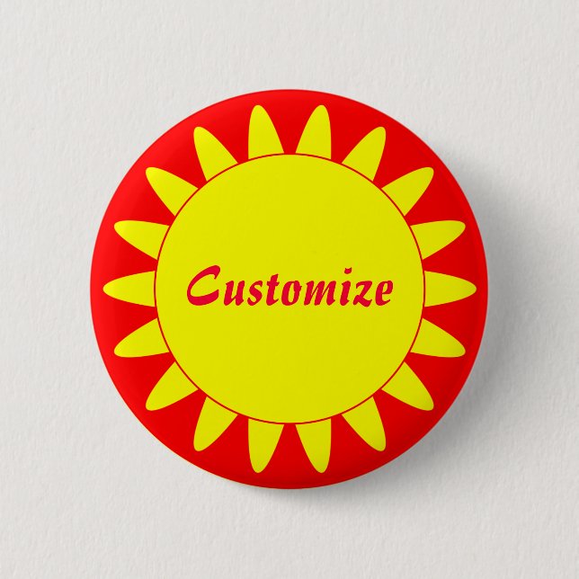 Sun Ray Template - 3 2 Inch Round Button (Front)