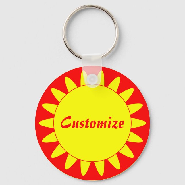 Sun Ray Template - 3 Keychain (Front)