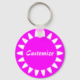 Sun Ray Template - 3 - Magenta - 1 Keychain