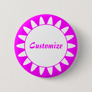 Sun Ray Template - 3 - Magenta 2 Inch Round Button