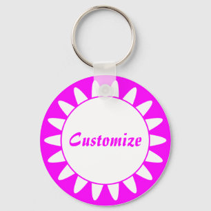 Sun Ray Template - 3 - Magenta Keychain