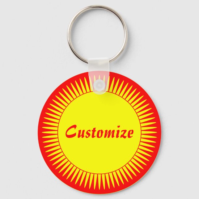 Sun Ray Template Keychain (Front)