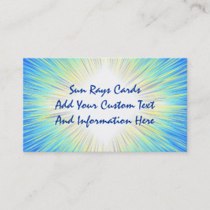 Sun rayonne des cartes de visite