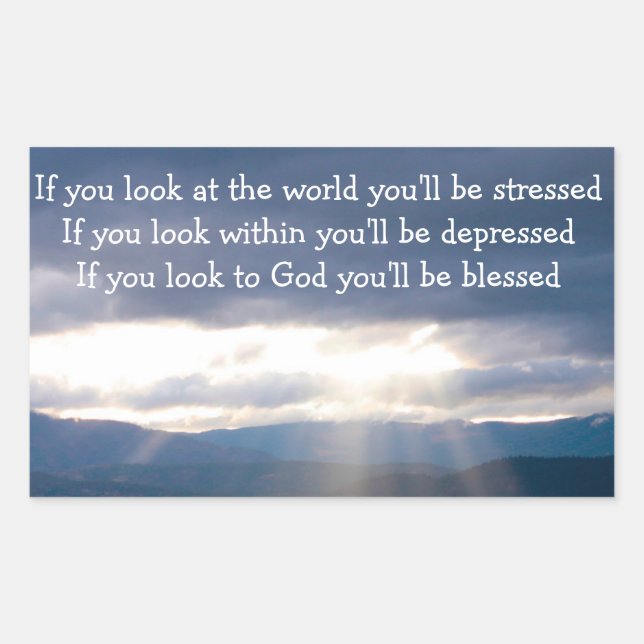  Sun Rays Lakeshore Storm Clouds Look at God Sticker (Front)