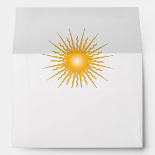 Sun Rays Name Note Card Envelope