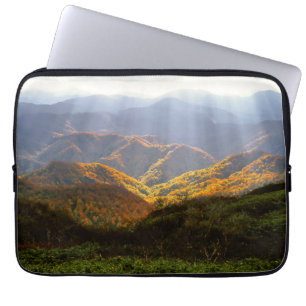 Sun Rays Over Shirakami-Sanchi Mountains Laptop Sleeve