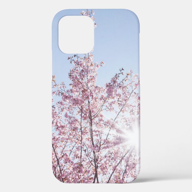 sun rays pass through pink flowers of a wow tree Case-Mate iPhone case (Back)