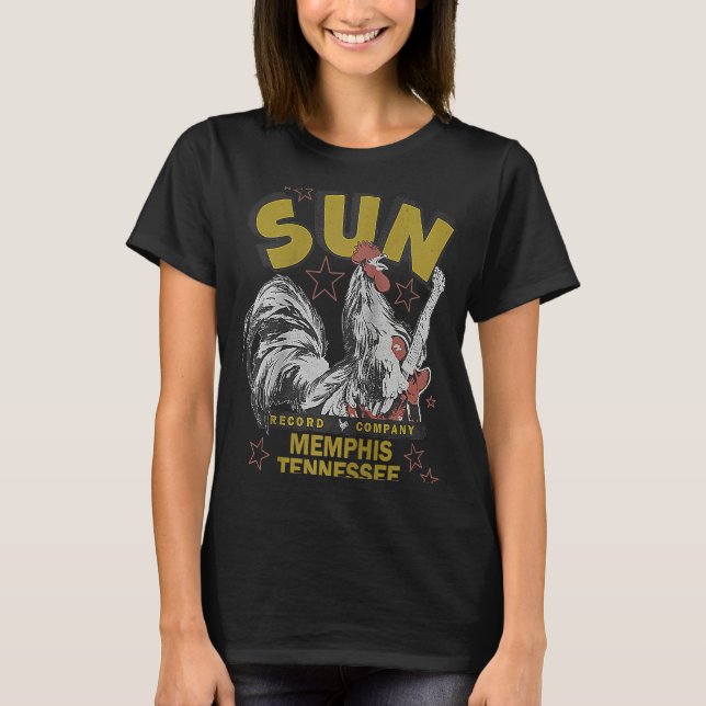 Sun Records Rockabilly Rooster Raglan T-Shirt (Front)