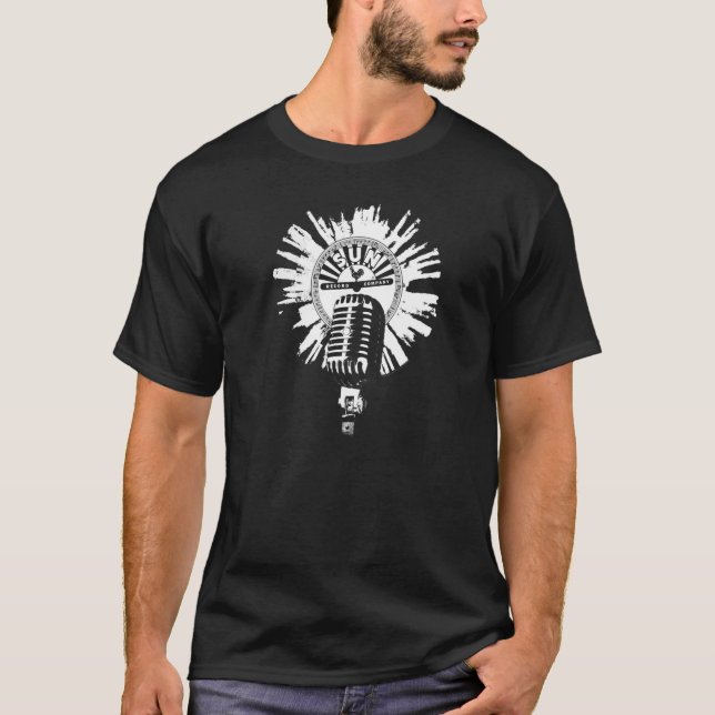 Sun Records White Splatter Microphone T-Shirt (Front)