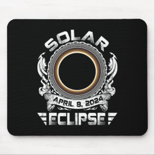 Sun Retro Solar Eclipse 2024 Totality April 8 Men  Mouse Pad