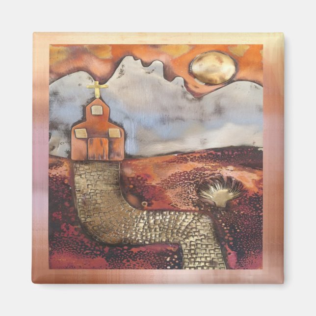 Sun Rise Church By Sheri Kerr Magnet (Front)