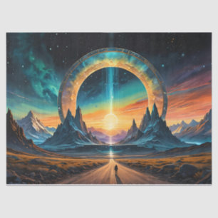 Sun Rises Through a Stargate in the Mountains  Tissue Paper