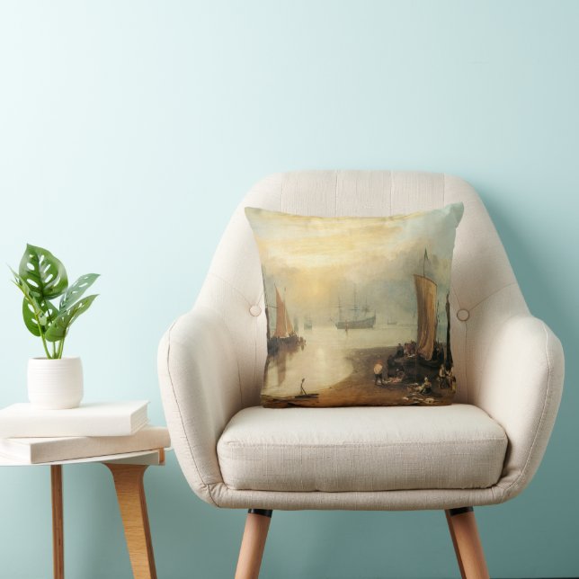 Sun Rising Through Vapour by Joseph Turner Throw Pillow (Chair)