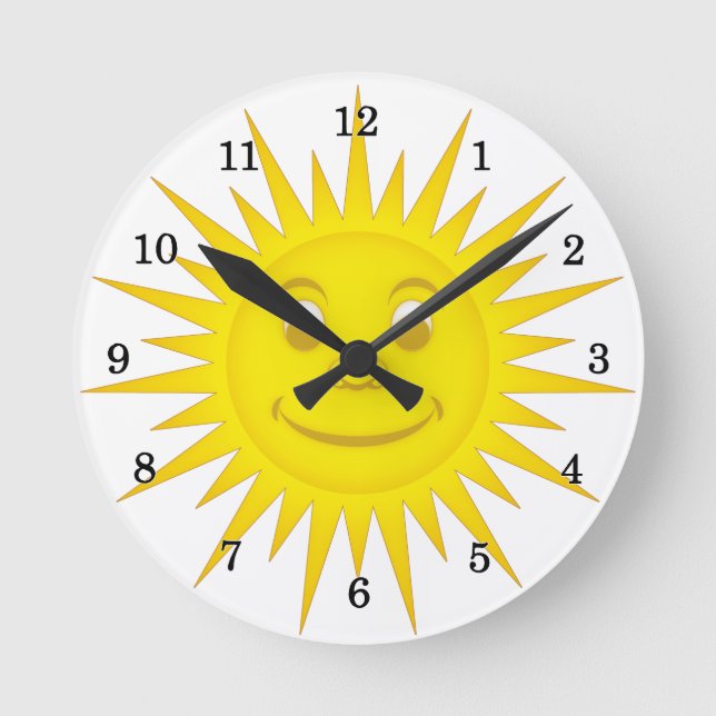 Sun Round Clock (Front)