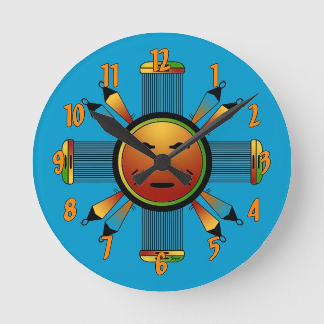 Sun Round Clock (Front)